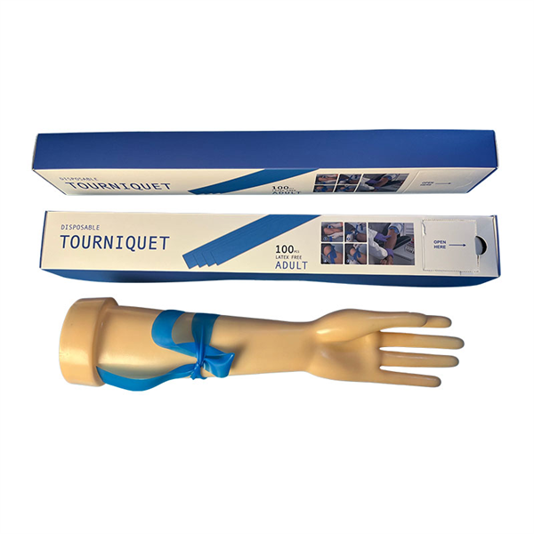 Torniquete desechable con embalaje plano